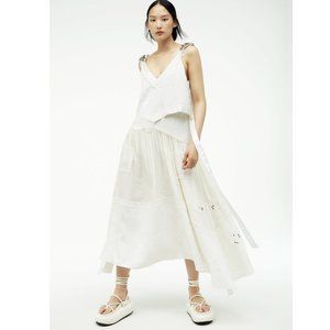 ZARA ATELIER $499 retail STUDDED DRESS LIMITED EDITION 3902/718 OYSTER WHITE S,M
